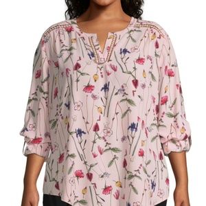 FLORAL V-NECK TUNIC